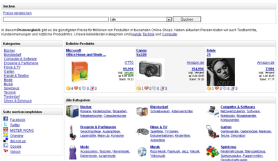 Beispiel eines Ecato-Preisvergleichs