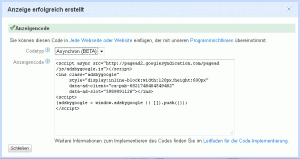 Google AdSense asynchron