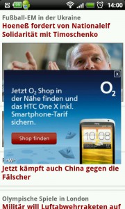 Layer-Werbung bei Spiegel Online